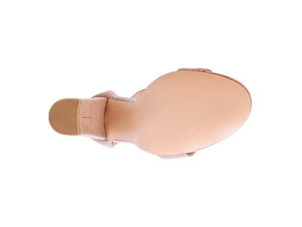 Felicity Zip Up Croc Textured Sandals - VacationGrabs