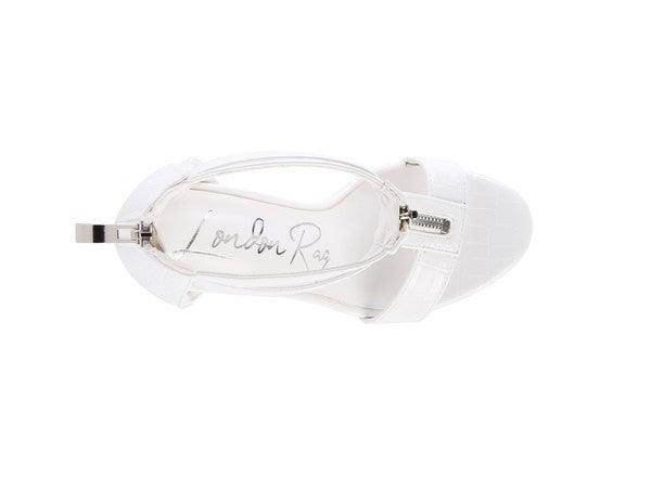 Felicity Zip Up Croc Textured Sandals - VacationGrabs