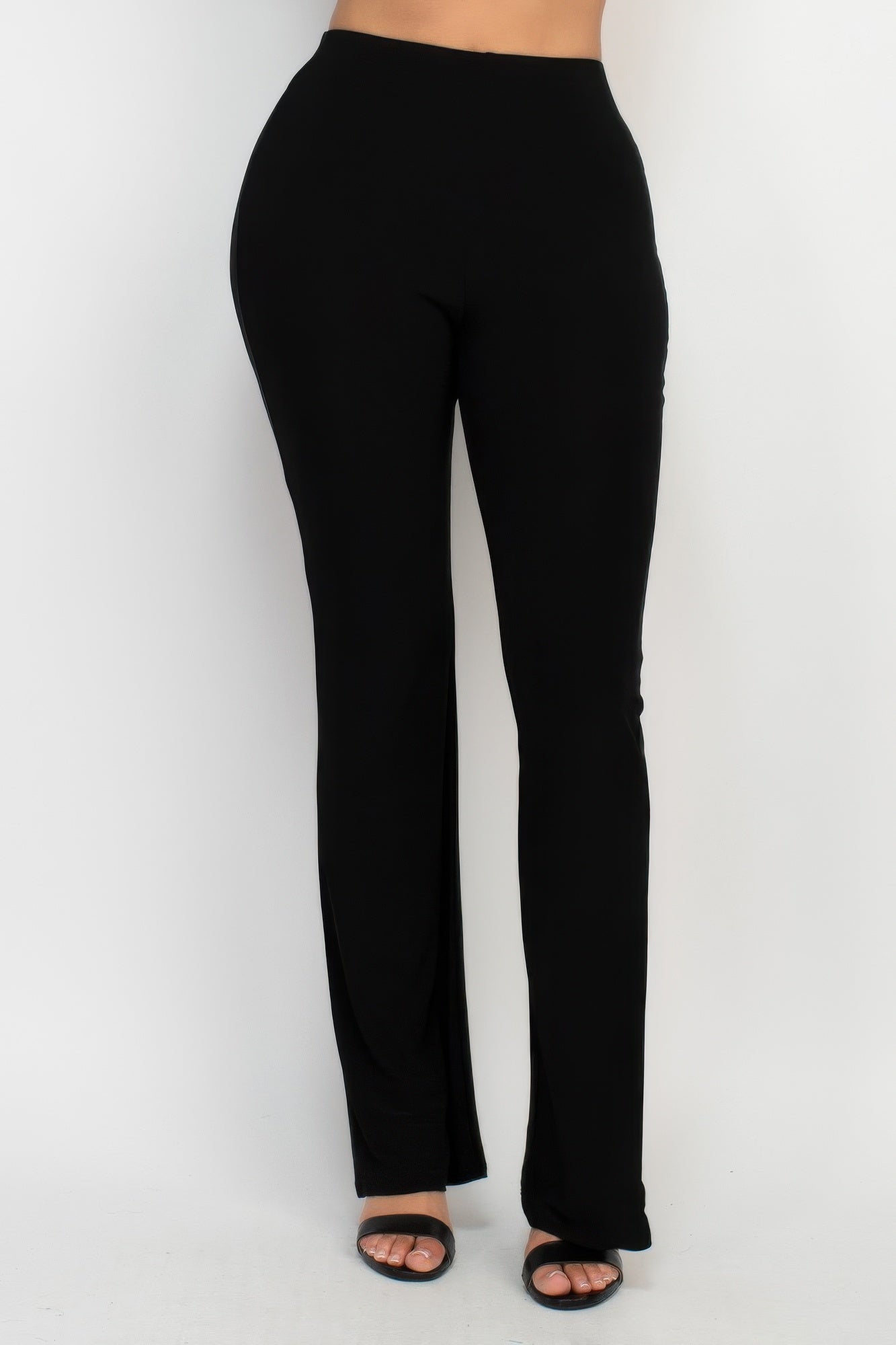 VacationGrabs women's black fit and flare casual pants with high waist and comfortable fit