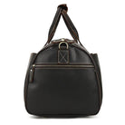 VacationGrabs foldable leather suit bag in black with a spacious design and front zipper pocket