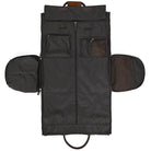 Foldable leather suit bag from VacationGrabs with multiple pockets and a sleek design for stylish travel
