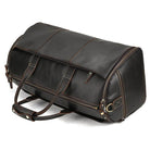 Foldable leather suit bag by VacationGrabs with stylish design and durable handles