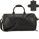 VacationGrabs foldable leather suit bag with spacious compartments and adjustable shoulder strap for easy travel