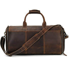 VacationGrabs foldable leather suit bag with durable handles and adjustable shoulder strap for travel convenience