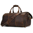 VacationGrabs foldable leather suit bag with durable design and adjustable shoulder strap for travel convenience