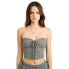 French Terry Strapless Bustier Top - VacationGrabs