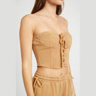 French Terry Strapless Bustier Top - VacationGrabs