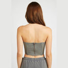 French Terry Strapless Bustier Top - VacationGrabs