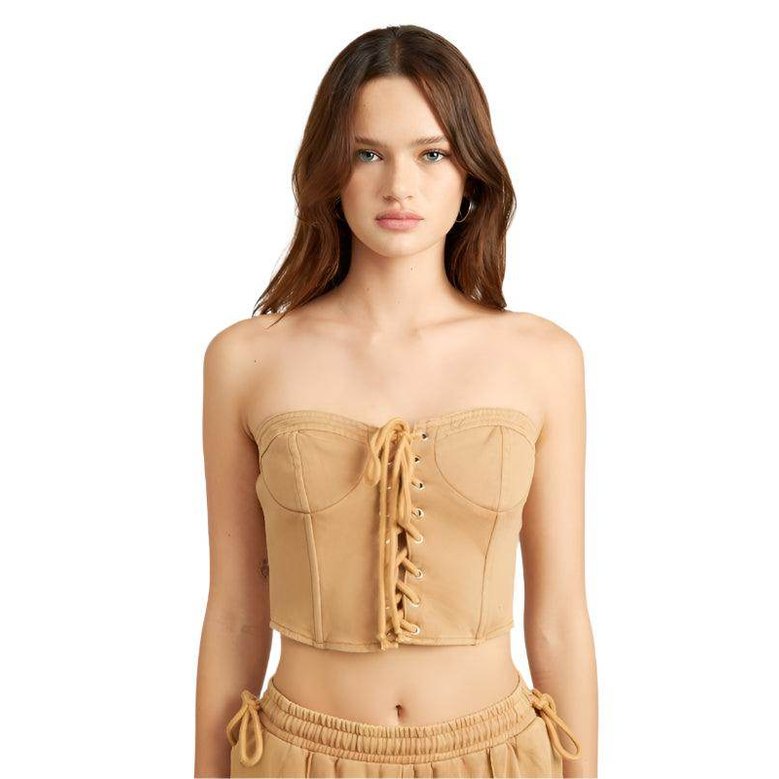 French Terry Strapless Bustier Top - VacationGrabs