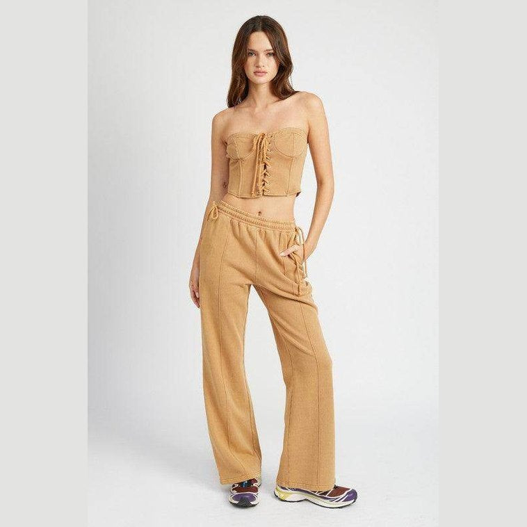 French Terry Strapless Bustier Top - VacationGrabs