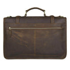 VacationGrabs genuine leather business bag with a sleek design and a zippered pocket for organization