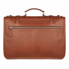 VacationGrabs genuine leather business bag with a sleek design and zippered pocket for organization