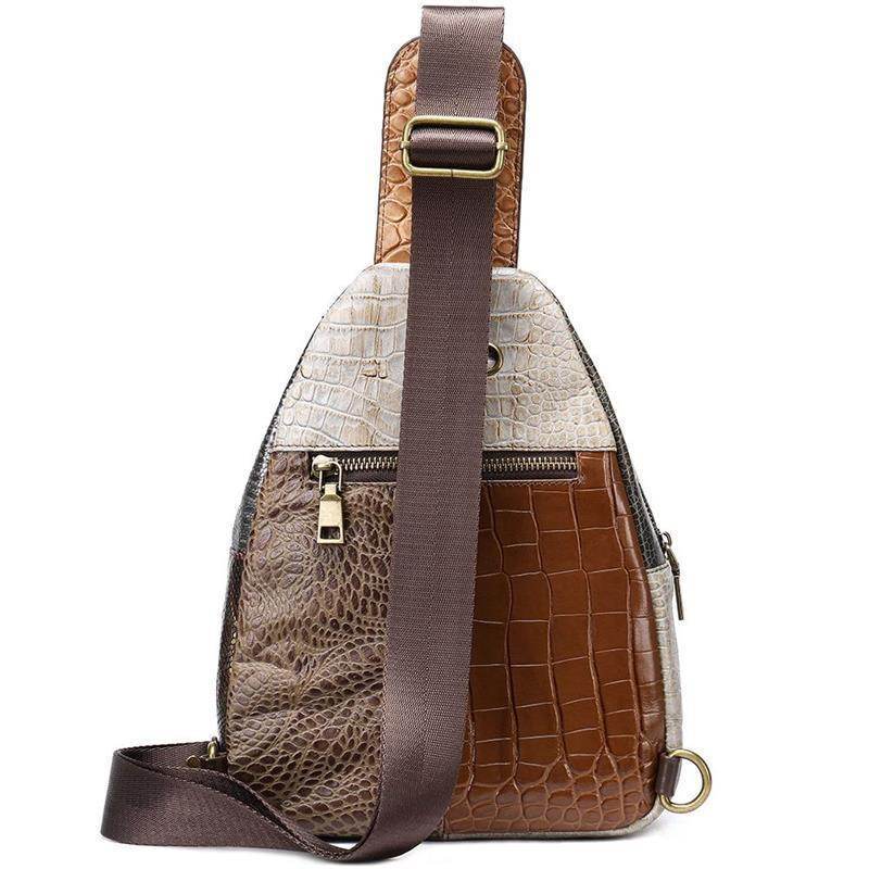 Stylish genuine leather hobo bags in mixed colors with an adjustable shoulder strap and zippered pockets