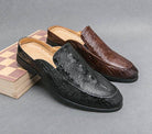 Genuine slip-on loafers in black and brown for stylish comfort during casual outings