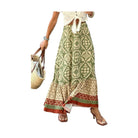 Geometric Elastic Waist Maxi Skirt - VacationGrabs