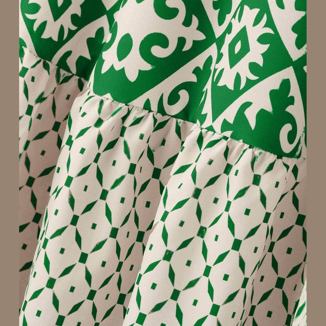 Geometric Elastic Waist Maxi Skirt - VacationGrabs