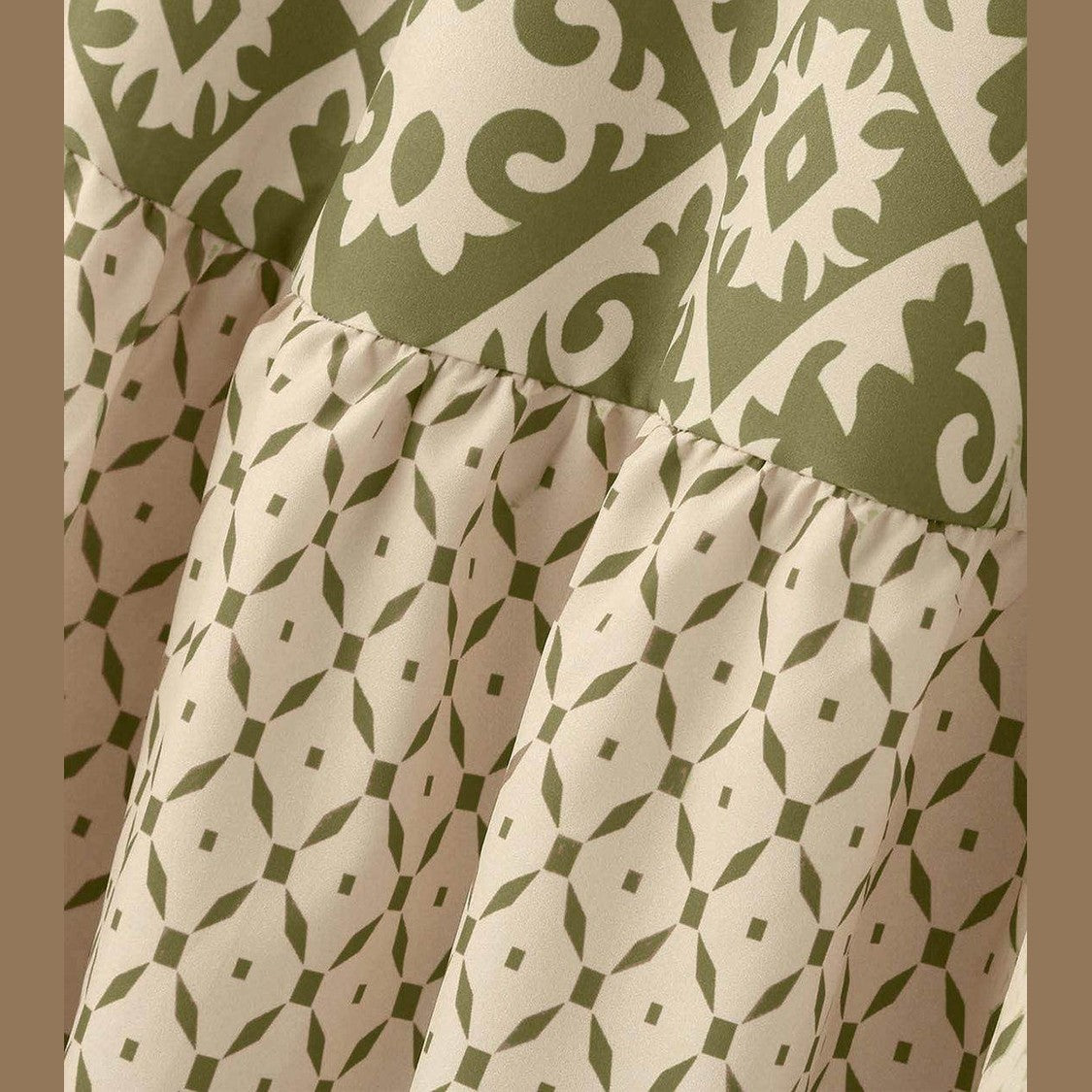 Geometric Elastic Waist Maxi Skirt - VacationGrabs