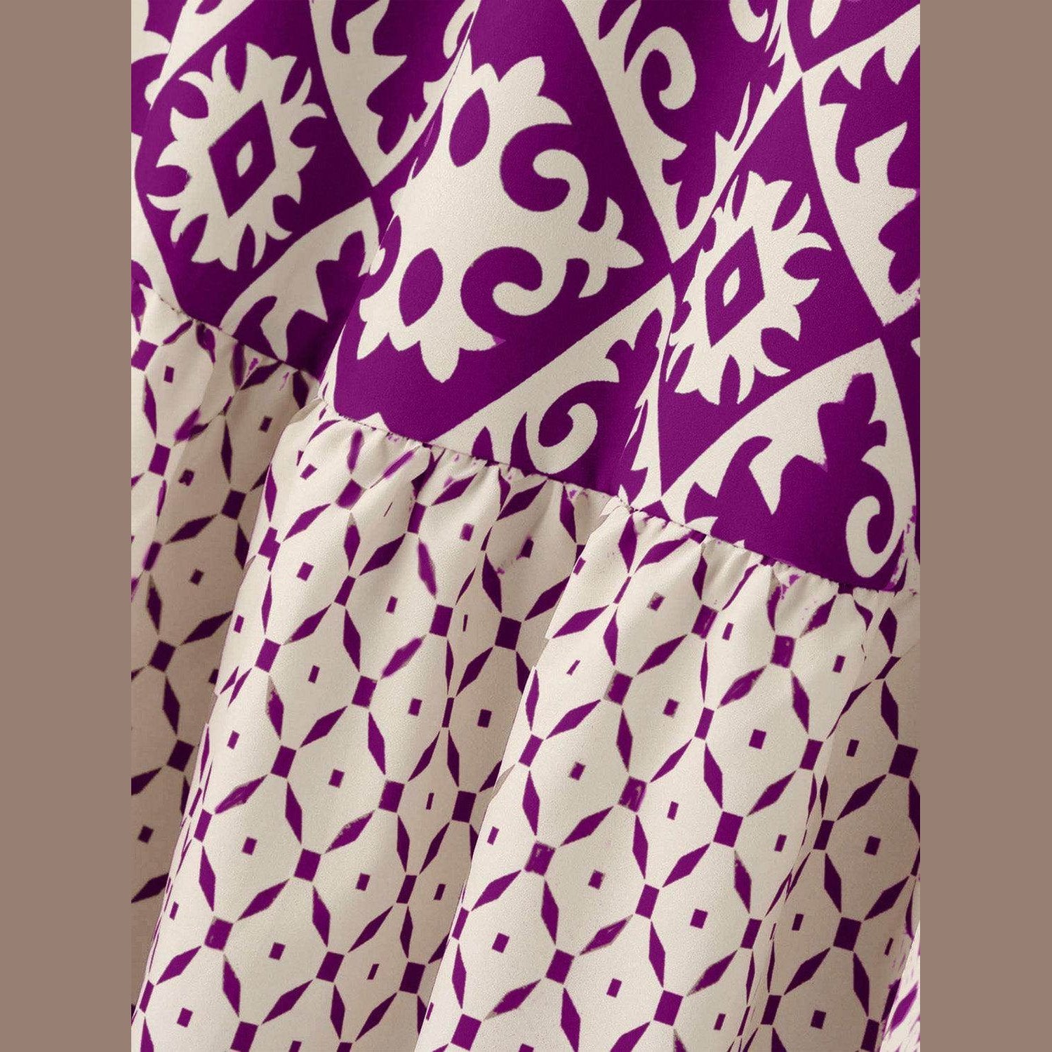 Geometric Elastic Waist Maxi Skirt - VacationGrabs