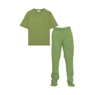 Green Tshirt Ankle Toggle Sweatpants Set - VacationGrabs