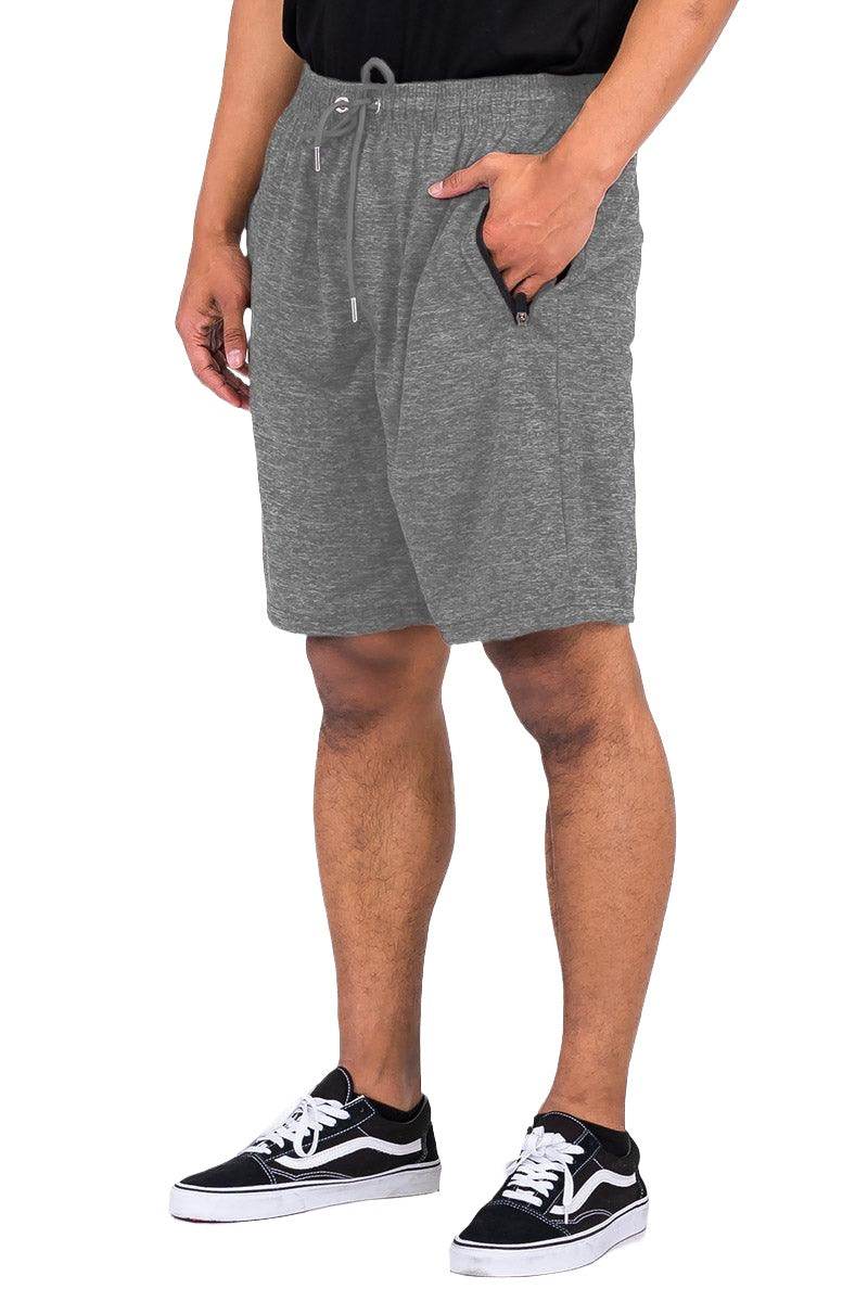 Grey Marbled Light Weight Active Shorts - VacationGrabs