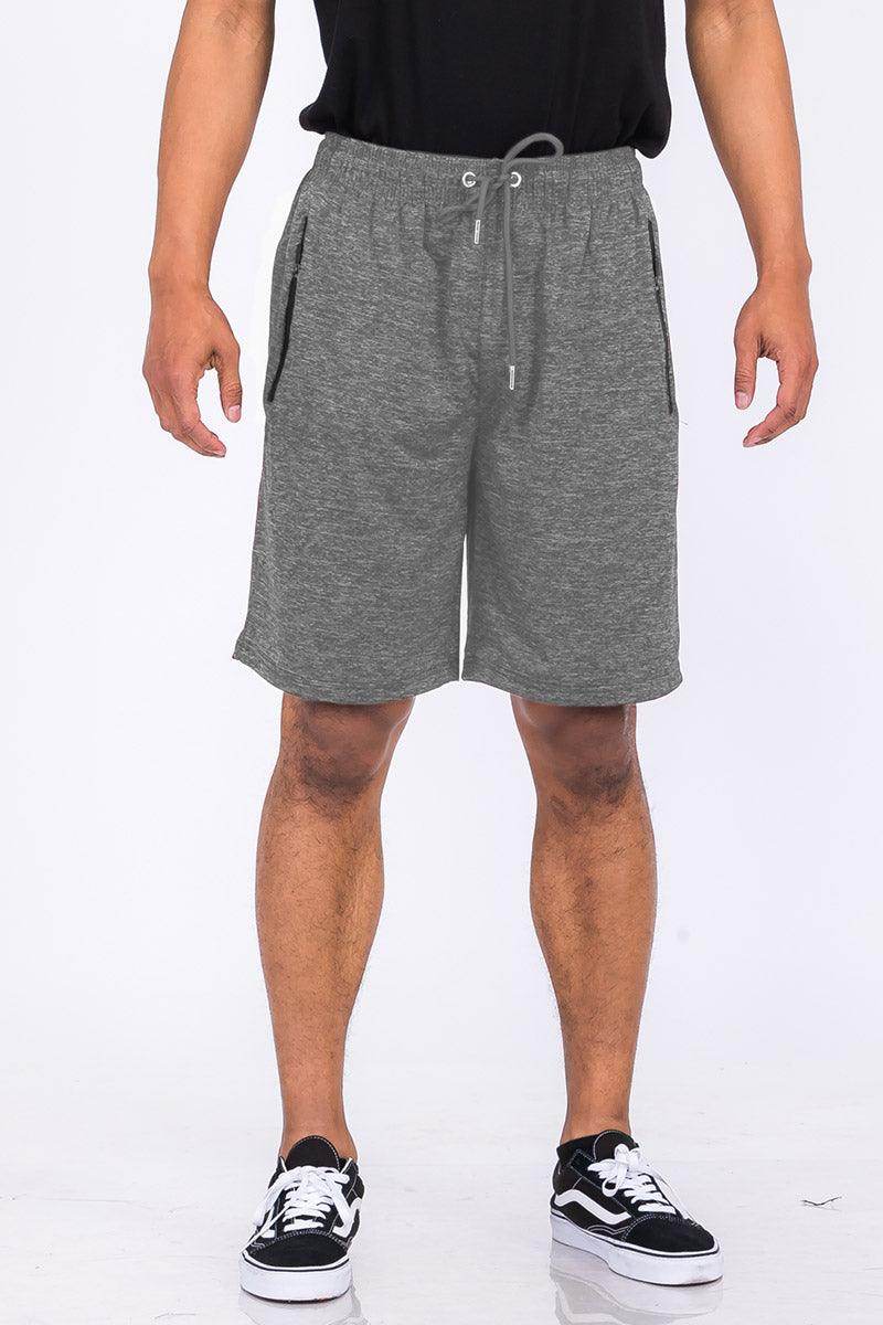 Grey Marbled Light Weight Active Shorts - VacationGrabs