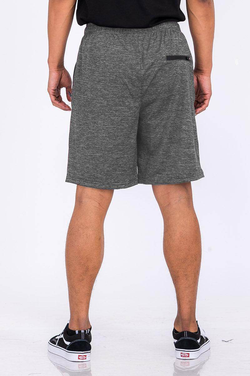 Grey Marbled Light Weight Active Shorts - VacationGrabs