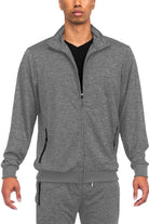 Grey Marbled Light Weight Active Track Jacket - VacationGrabs