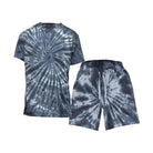 Grey Swirl Tye Dye Tshirt Short Set - VacationGrabs