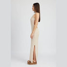 Halter Neck Maxi Dress with Open Back - VacationGrabs