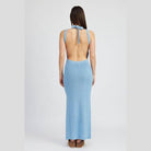Halter Neck Maxi Dress with Open Back - VacationGrabs