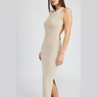 Halter Neck Maxi Dress with Open Back - VacationGrabs