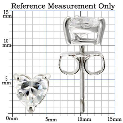 Heart shaped sterling silver earrings featuring a sparkling clear gemstone for a charming look