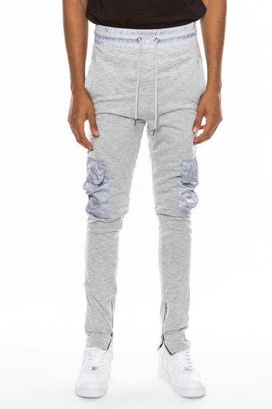 Heathered Cotton Blend Joggers - VacationGrabs