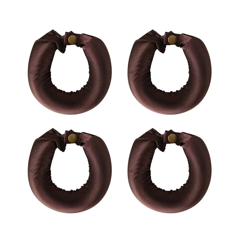 Set of heatless hair curlers for women, soft satin fabric for gentle styling