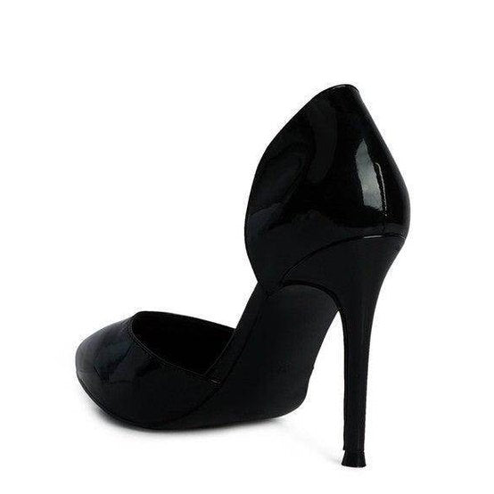 Stylish black High Heel Slip Ons with a sleek silhouette for elegant occasions