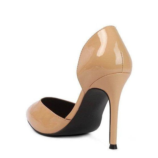 Rag Company High Heel Slip Ons in nude with a sleek design and elegant pointed toe
