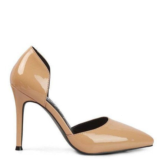 Rag Company High Heel Slip Ons in nude with pointed toe and elegant design for stylish women's footwear