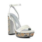 Rag Company women's high heel vacation sandals with a stylish design and textured platform