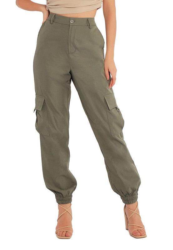 High Waist Cargo Pants - VacationGrabs