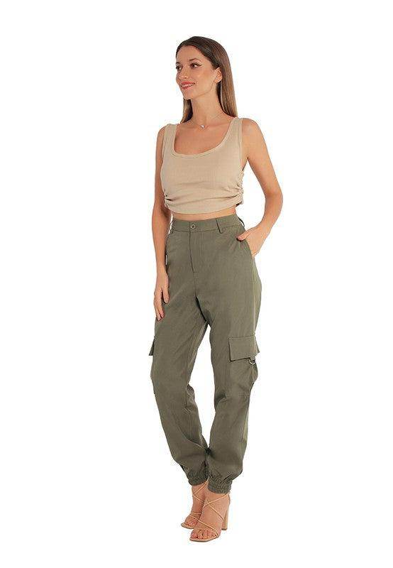 High Waist Cargo Pants - VacationGrabs