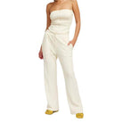 High Waist Pants With Drawstrings - VacationGrabs