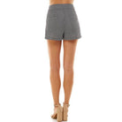 Back view of VacationGrabs high waist pattern shorts in stylish design for summer wear