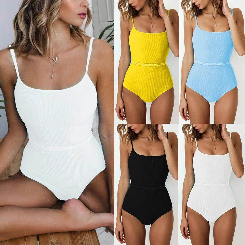 High Waist Swimsuit Womens One-Piece Bathing Suit - VacationGrabs