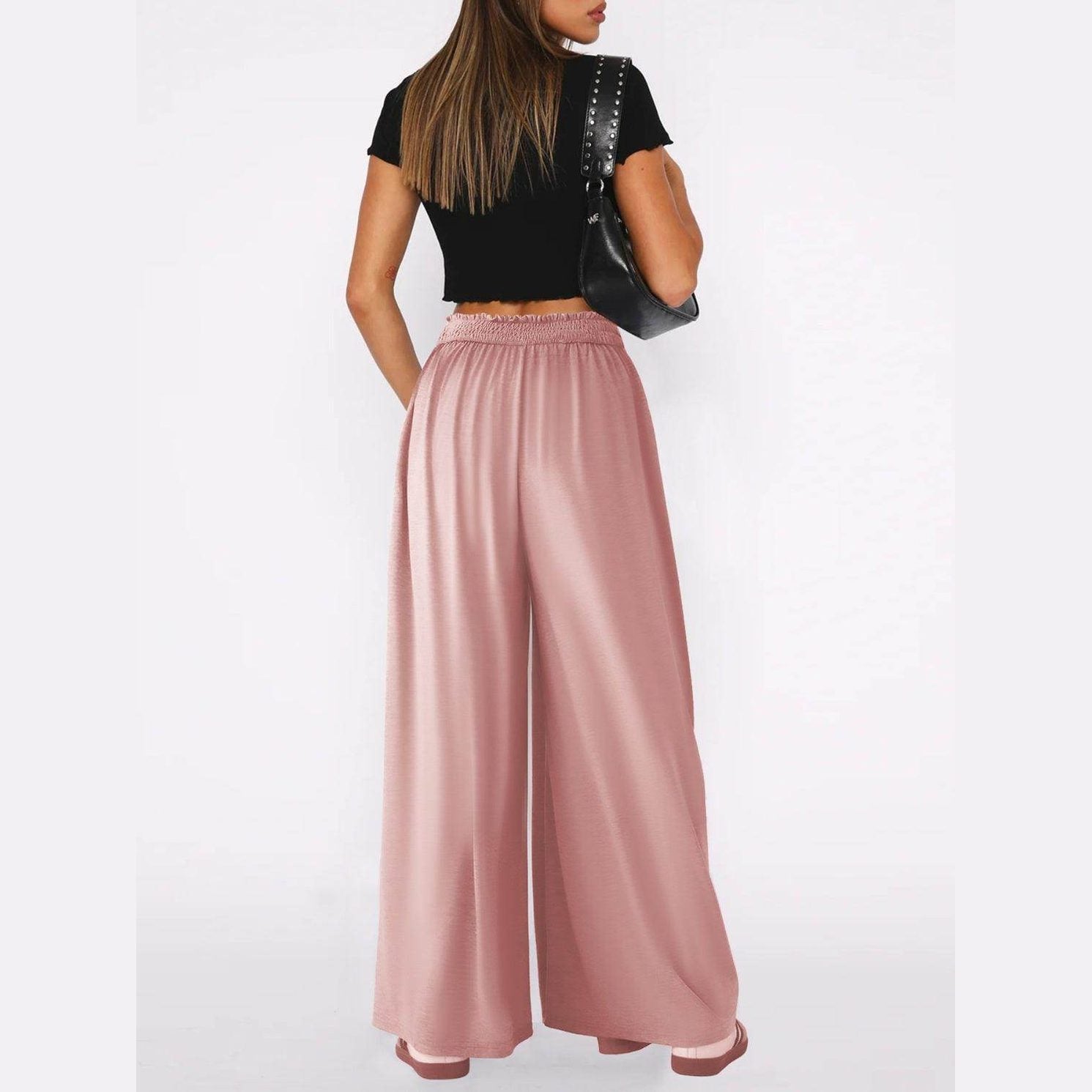 High Waist Wide Leg Pants - VacationGrabs