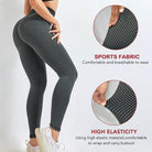 Women's high waisted gym leggings made of breathable sports fabric for comfortable workouts