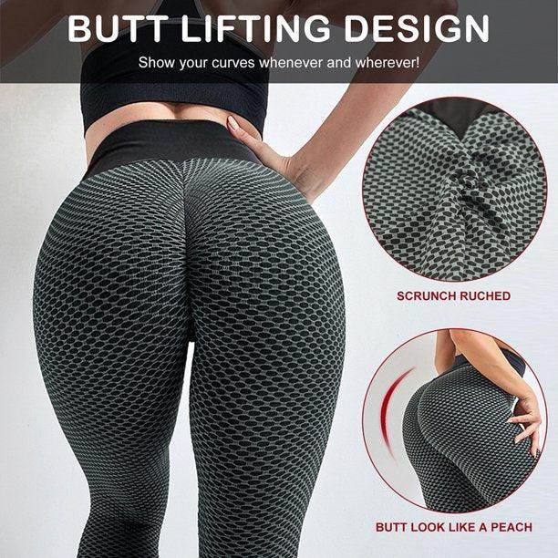 VacationGrabs high waisted gym leggings featuring a butt lifting design for enhanced curves