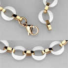 VacationGrabs Women's Bracelet with White Links and Gold Accents, perfect as holiday jewelry gifts for her