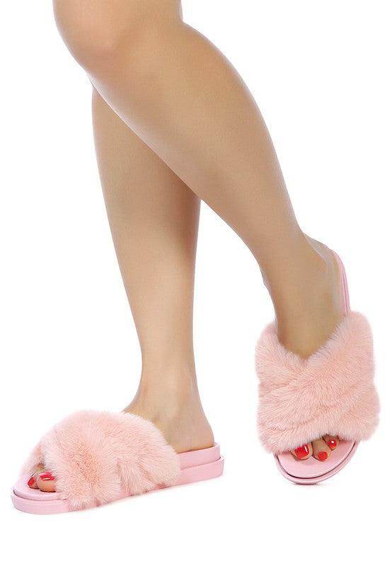 Homey Fur Slip-On Flats - VacationGrabs