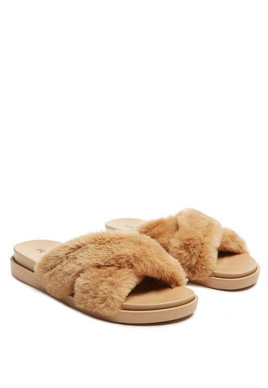 Homey Fur Slip-On Flats - VacationGrabs