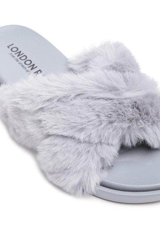 Homey Fur Slip-On Flats - VacationGrabs